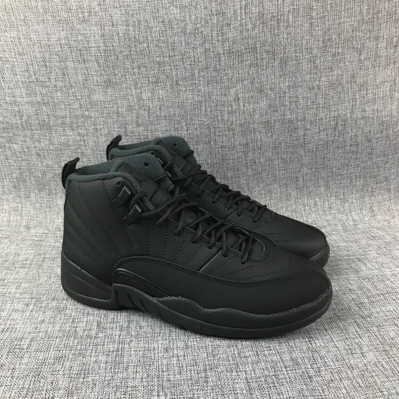 New Air Jordan 12 Retro Devil All Black Shoes - Click Image to Close